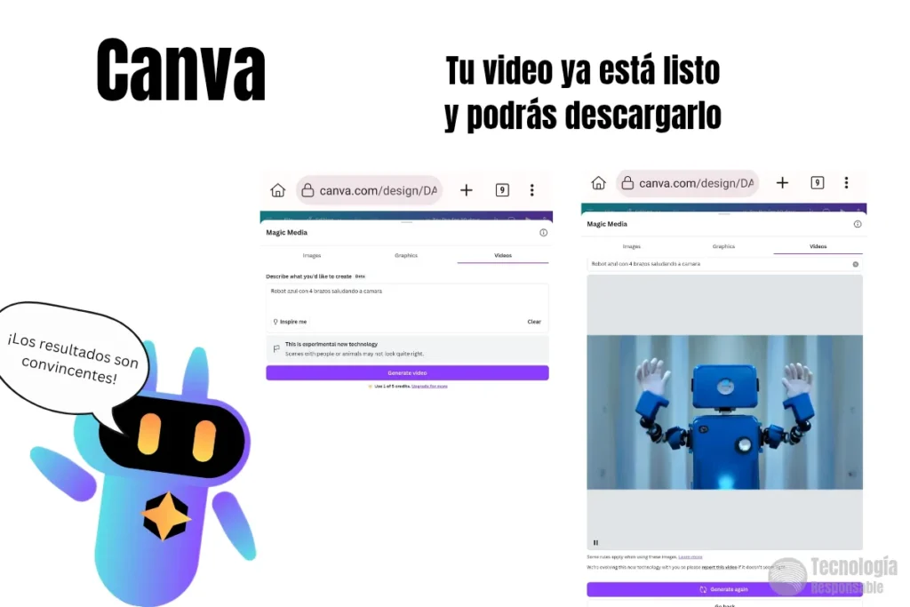 Crear videos con Inteligencia artificial gratis con canva totorial